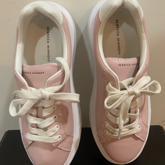 Rebecca Minkoff Pink Leather Trainers - Picture 2 of 4
